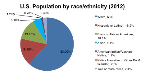 Population by race 2012